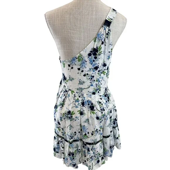 Free People One-Shoulder White Floral Dress XS - Picture 4 of 11